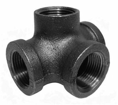 3/4" Side Outlet Tee Black Malleable Iron Fitting Pipe Npt
